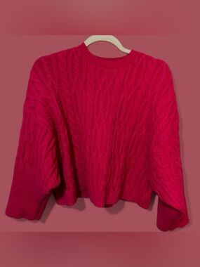 Hot Pink Cropped Sweater
